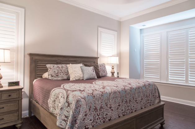 Cleveland bedroom with light block shutters